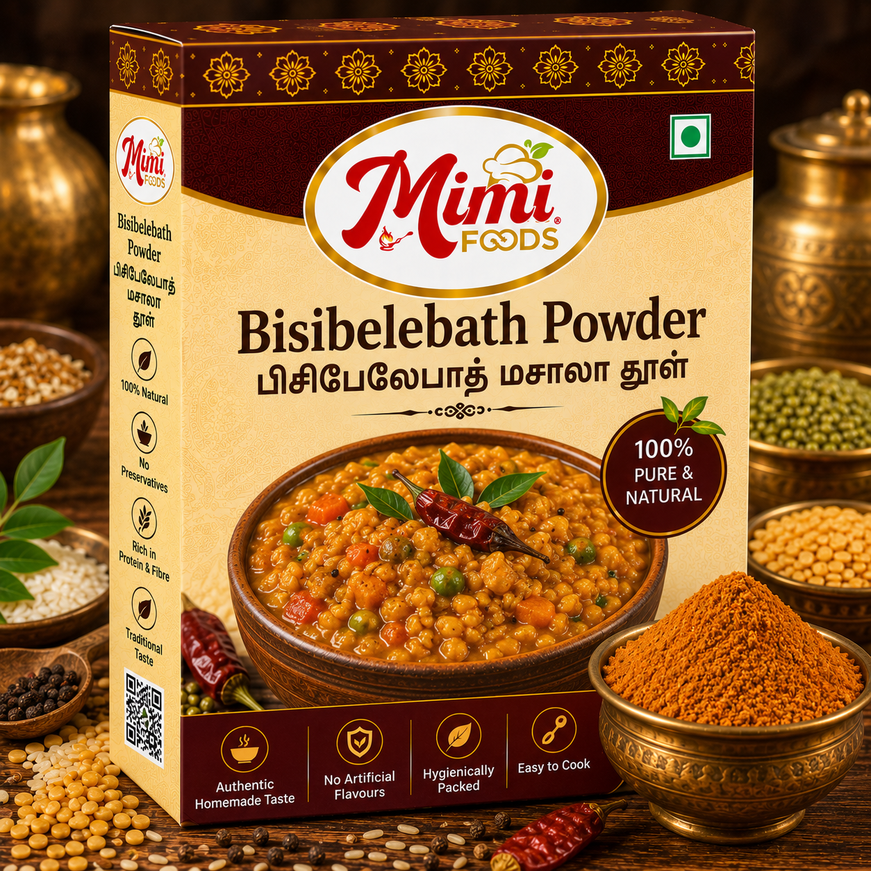 Bisibelebath Powder (பிசிபேலேபாத் மசாலா தூள்)