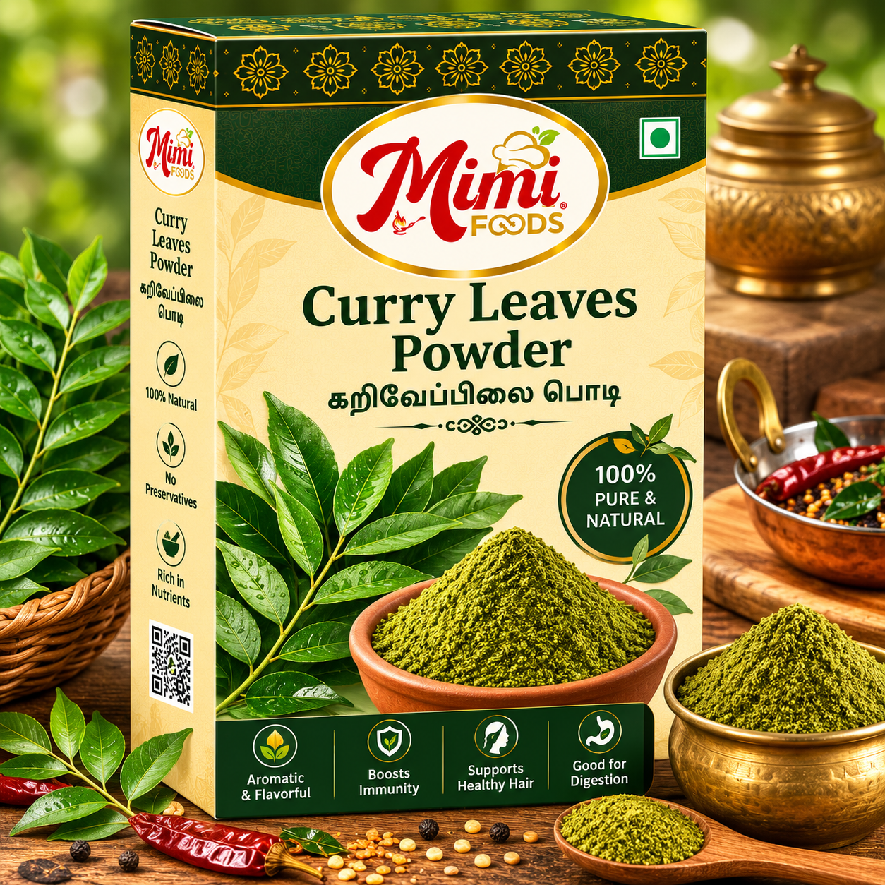 Curry Leaves Powder (கறிவேப்பிலை பொடி)