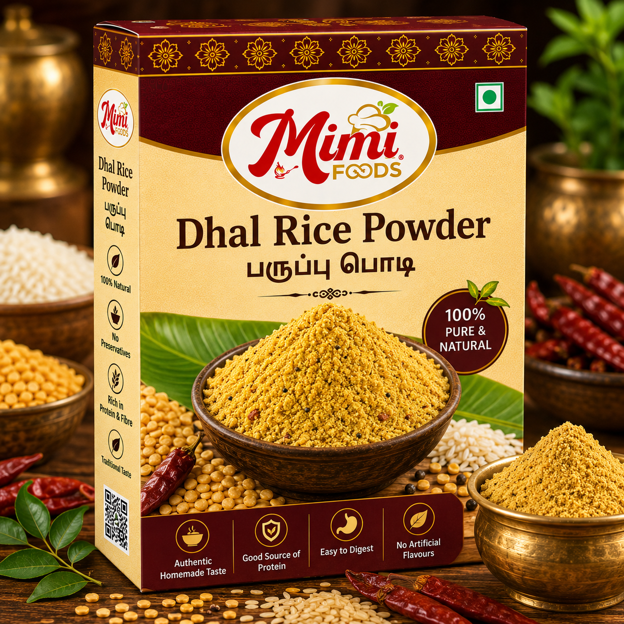 Dhal Rice Powder (பருப்பு பொடி)