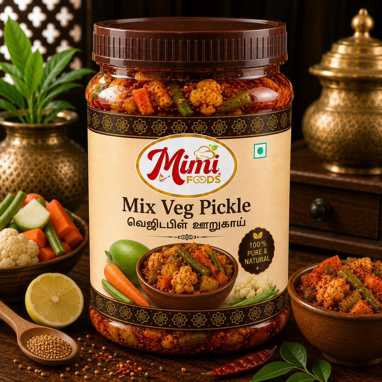 Mix Veg Pickle (வெஜிடபிள் ஊறுகாய்)