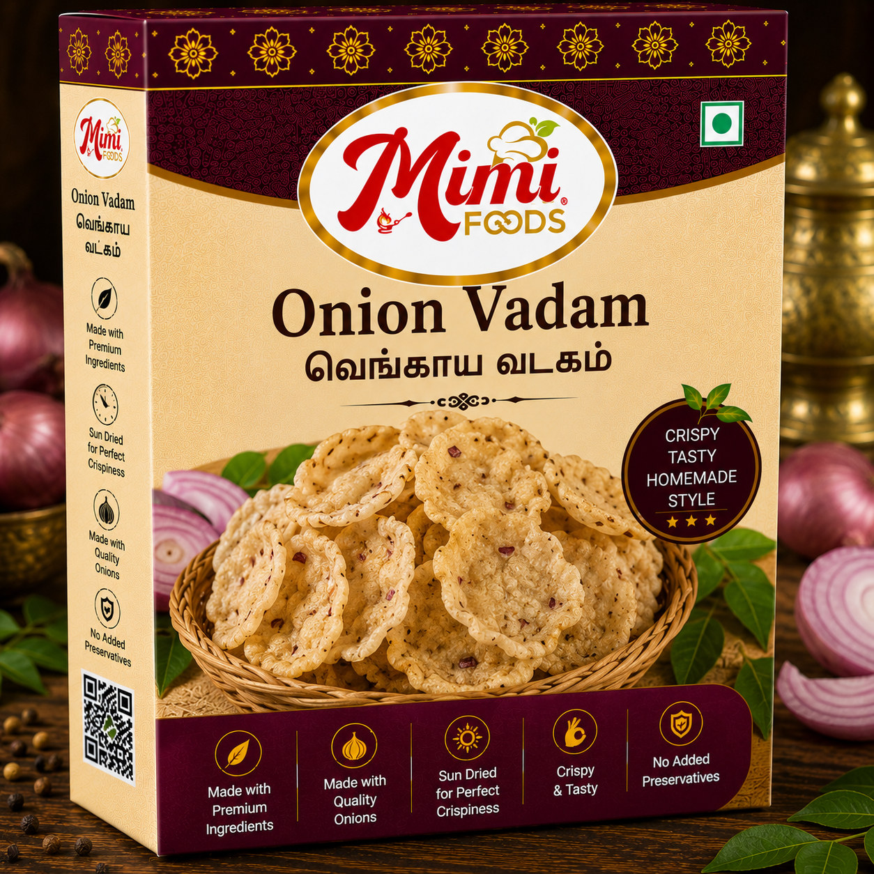 Onion Vadam (வெங்காய வடகம்)