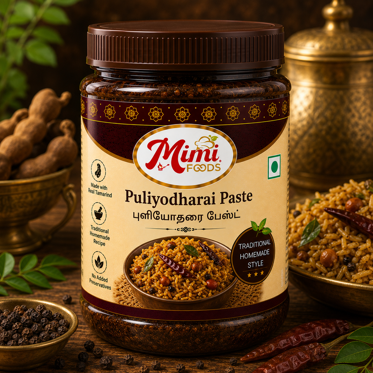 Puliyodharai Paste (புளியோதரை பேஸ்ட்)