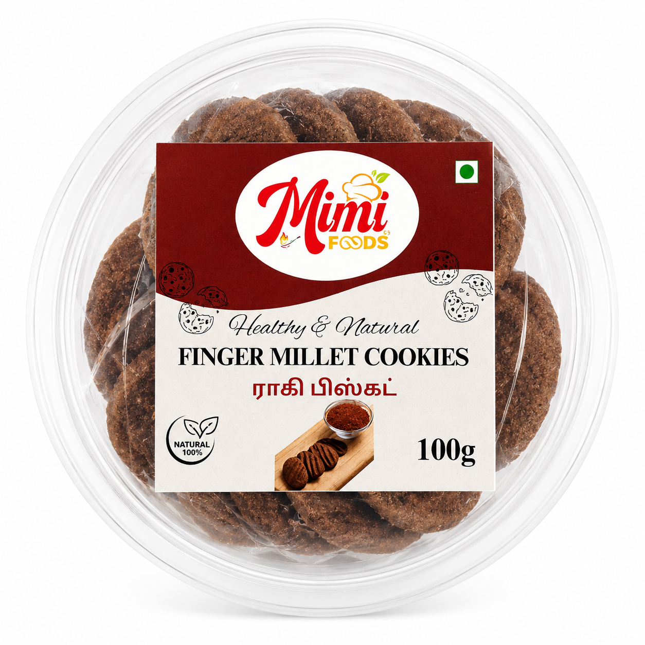 Finger Miilet Cookies – 100gm