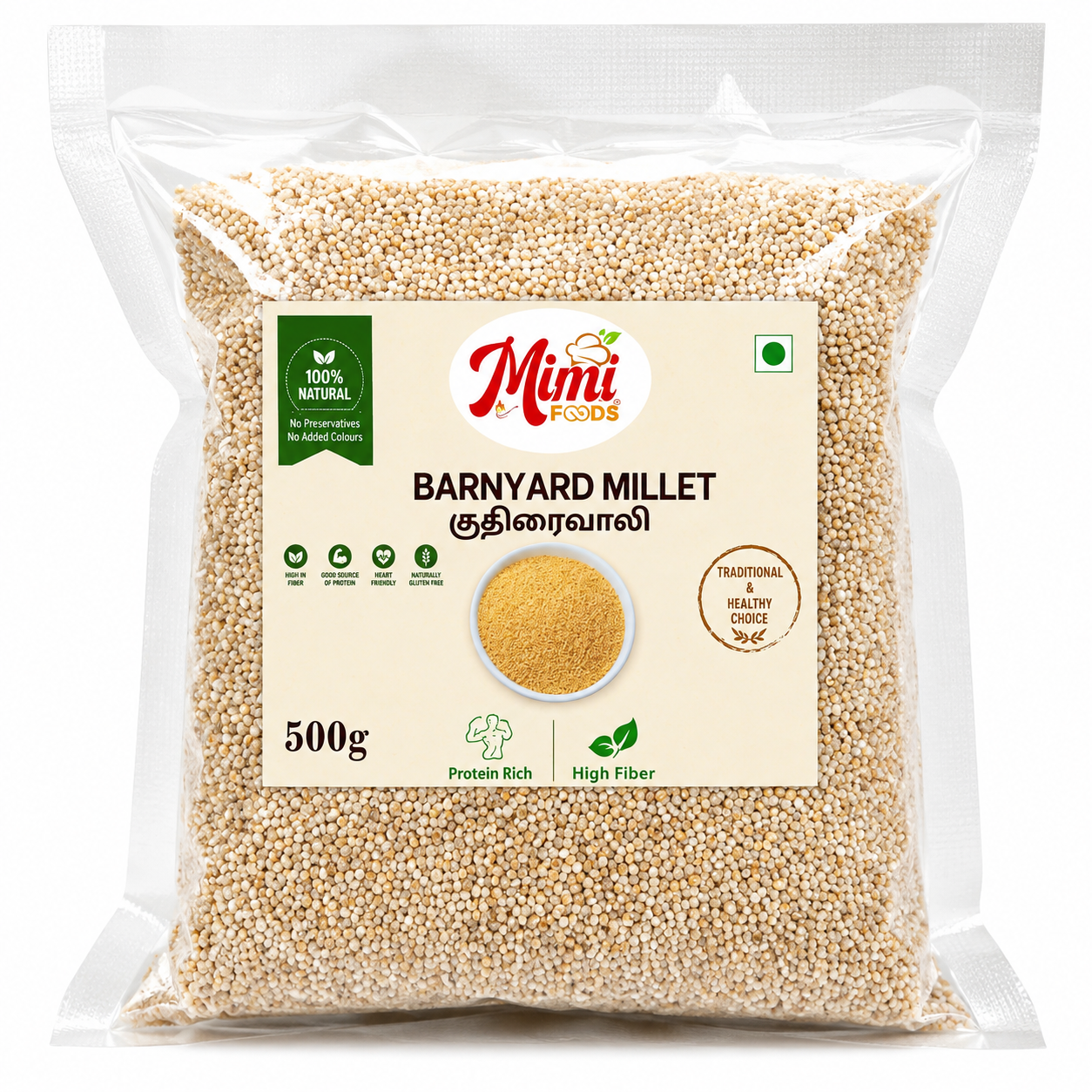 Bahayard Millet – 500Gm (குதிரைவாலி)